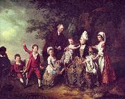 Johann Zoffany Paisaje con un grupo de familia Sweden oil painting artist